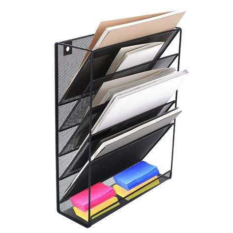 metal file organizer box|wall mounted metal file organizer.